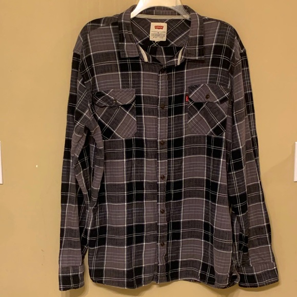 Levi's Other - Levi’s Men’s XL gray, black and white flannel shirt